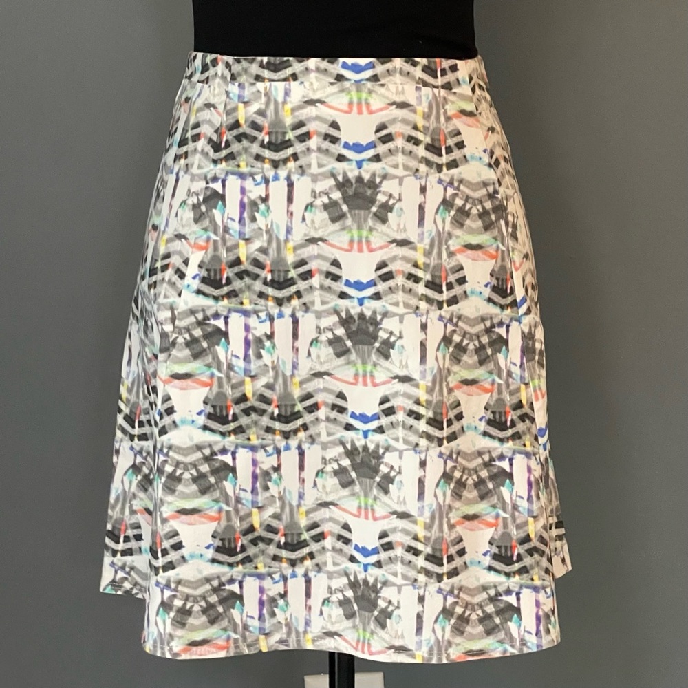 theyskens’ theory Skater Skirt Abstract Print Size 10